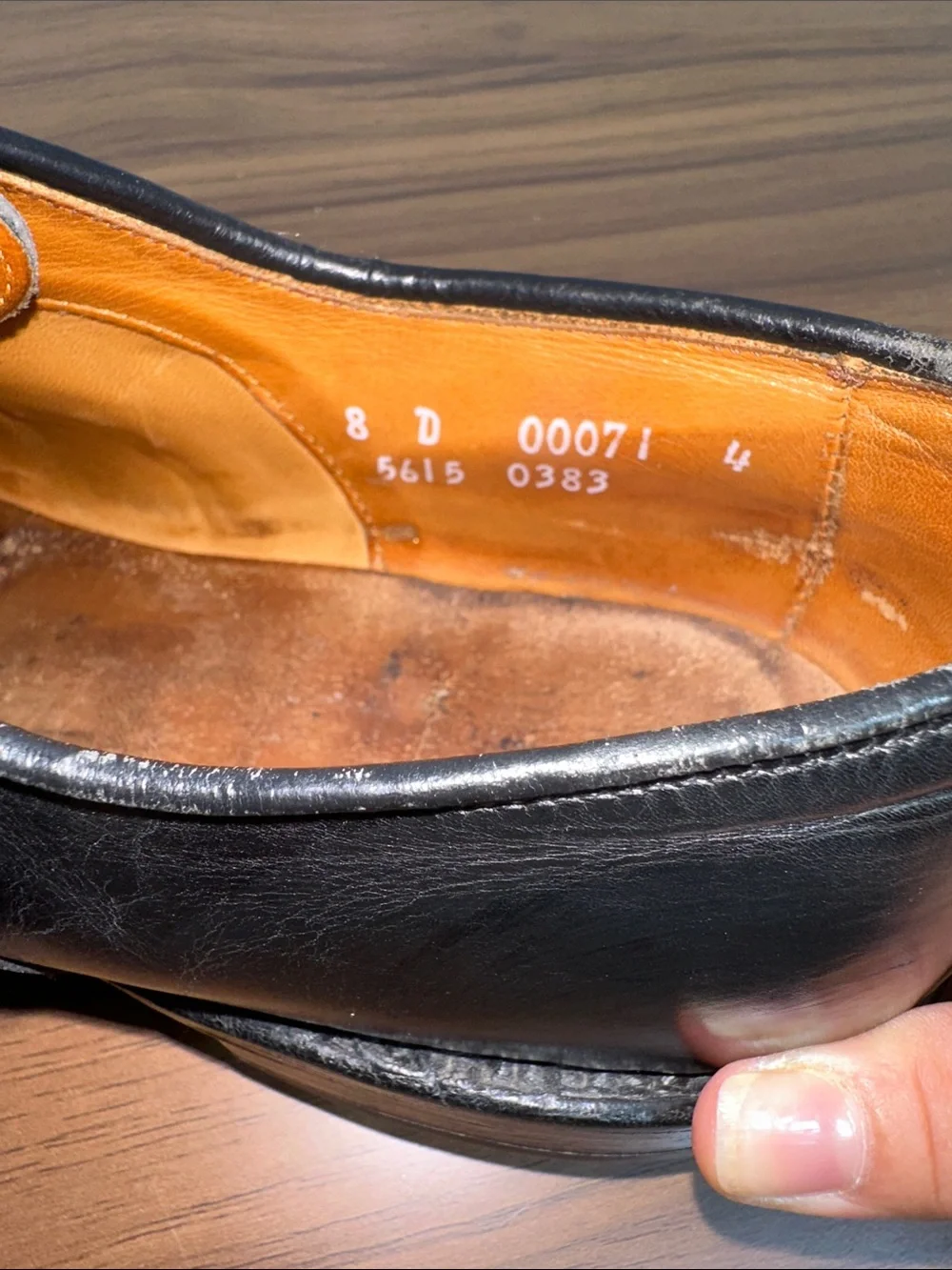 Allen Edmonds Black Leather Cap-Toe Oxfords